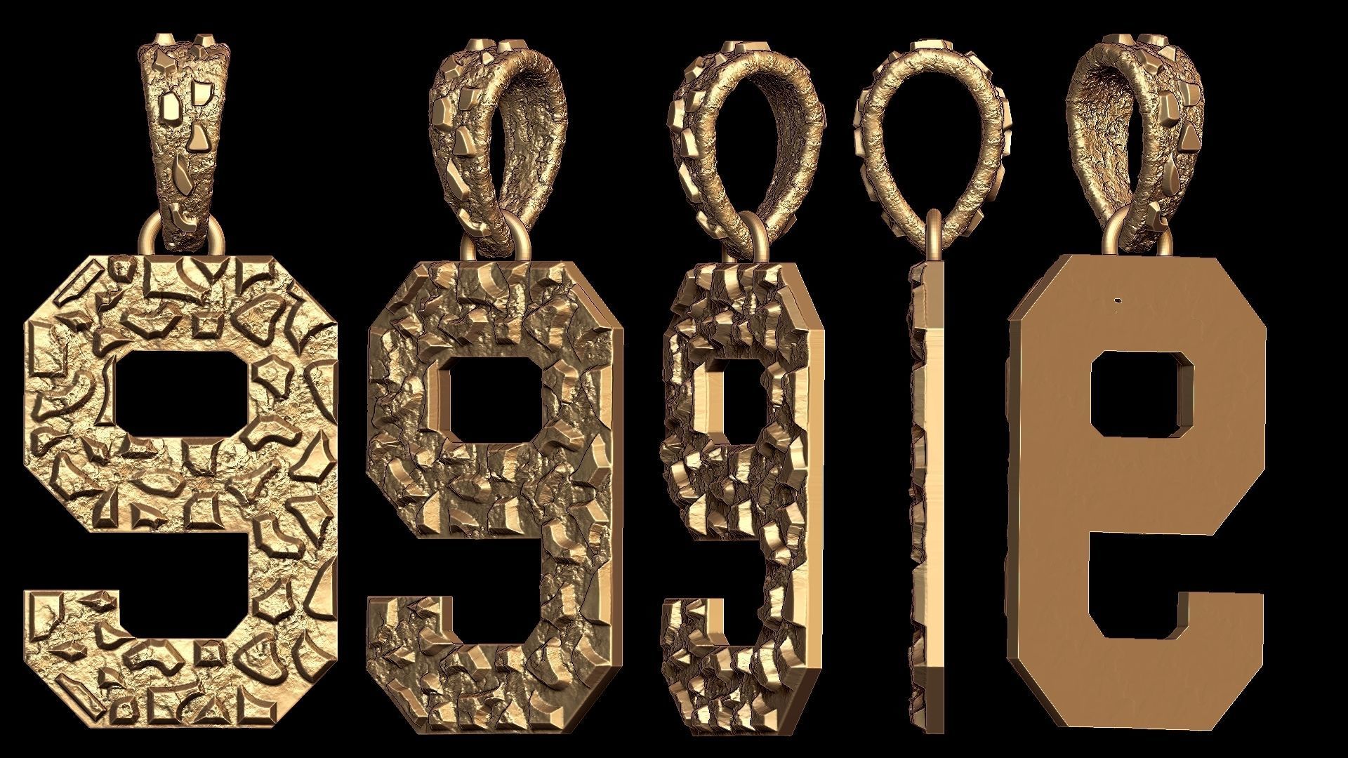 Plain Gold Nugget Number 9 3D print model_1