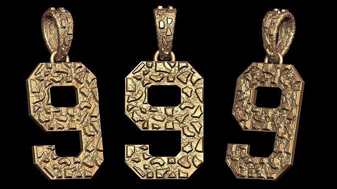 Plain Gold Nugget Number 9 3D print model