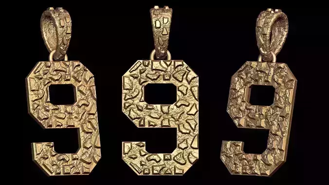 Plain Gold Nugget Number 9