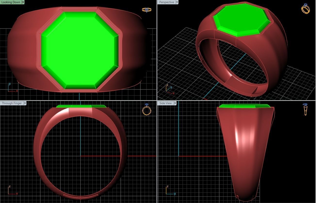 Man ring 3D printable for gold and silver 3D print model_2