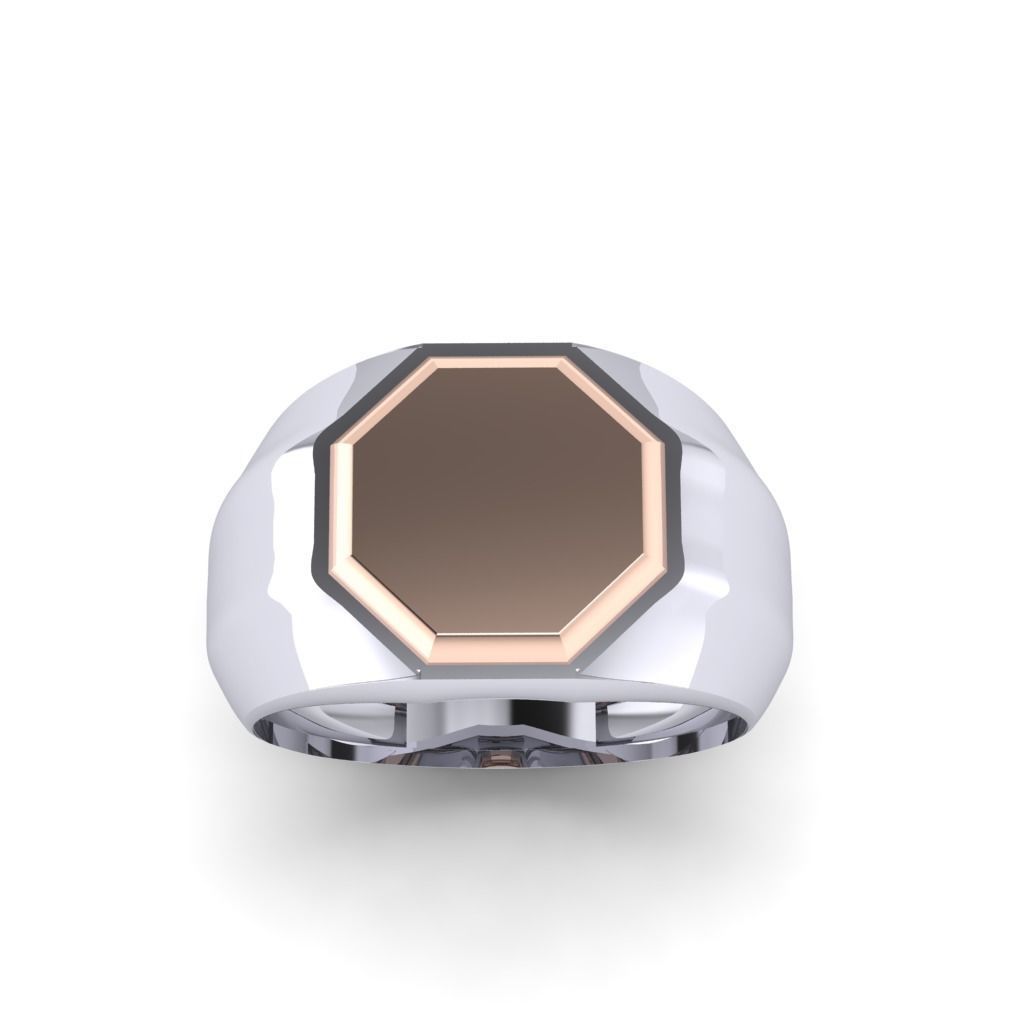 Man ring 3D printable for gold and silver 3D print model_1