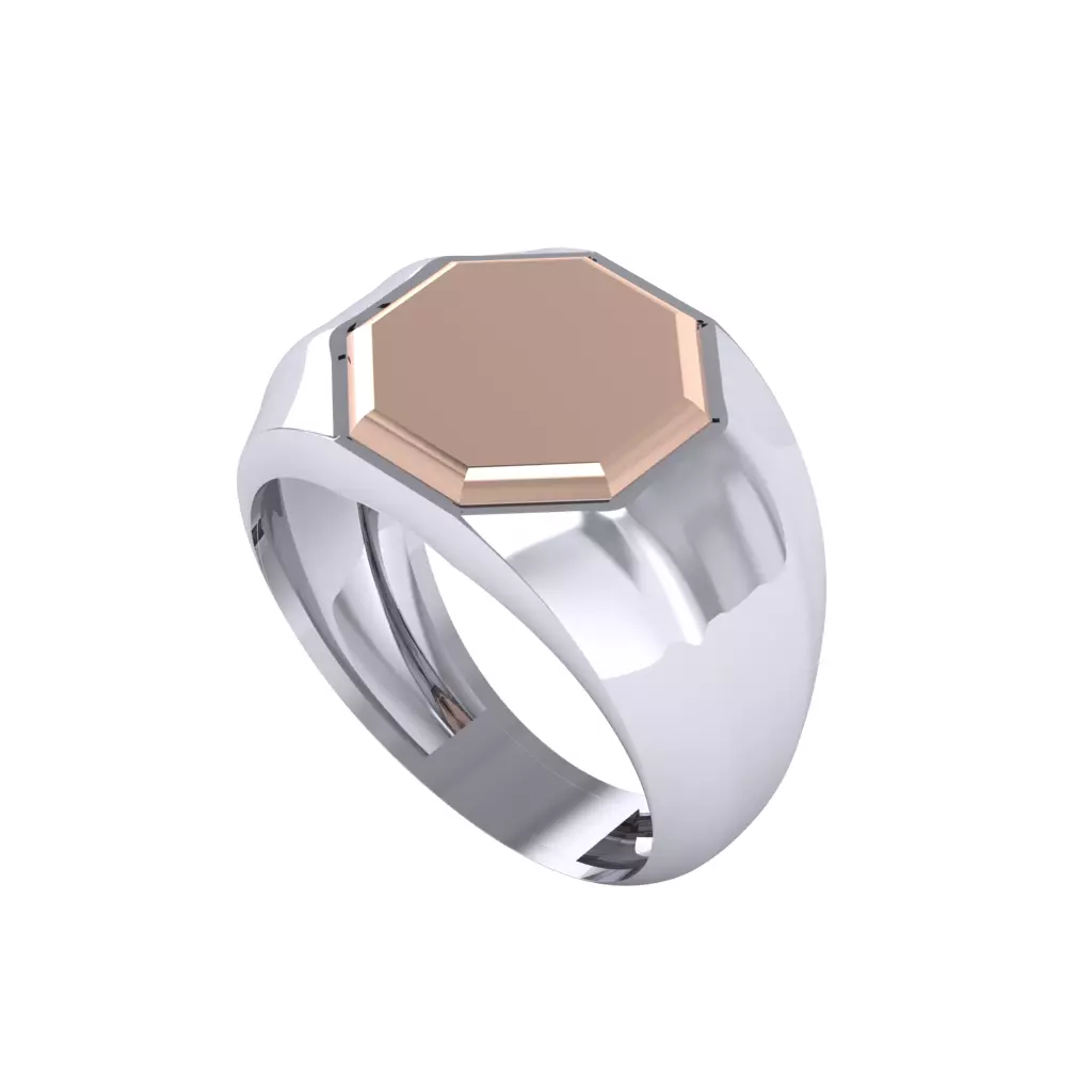 Man ring 3D printable for gold and silver 3D print model_0