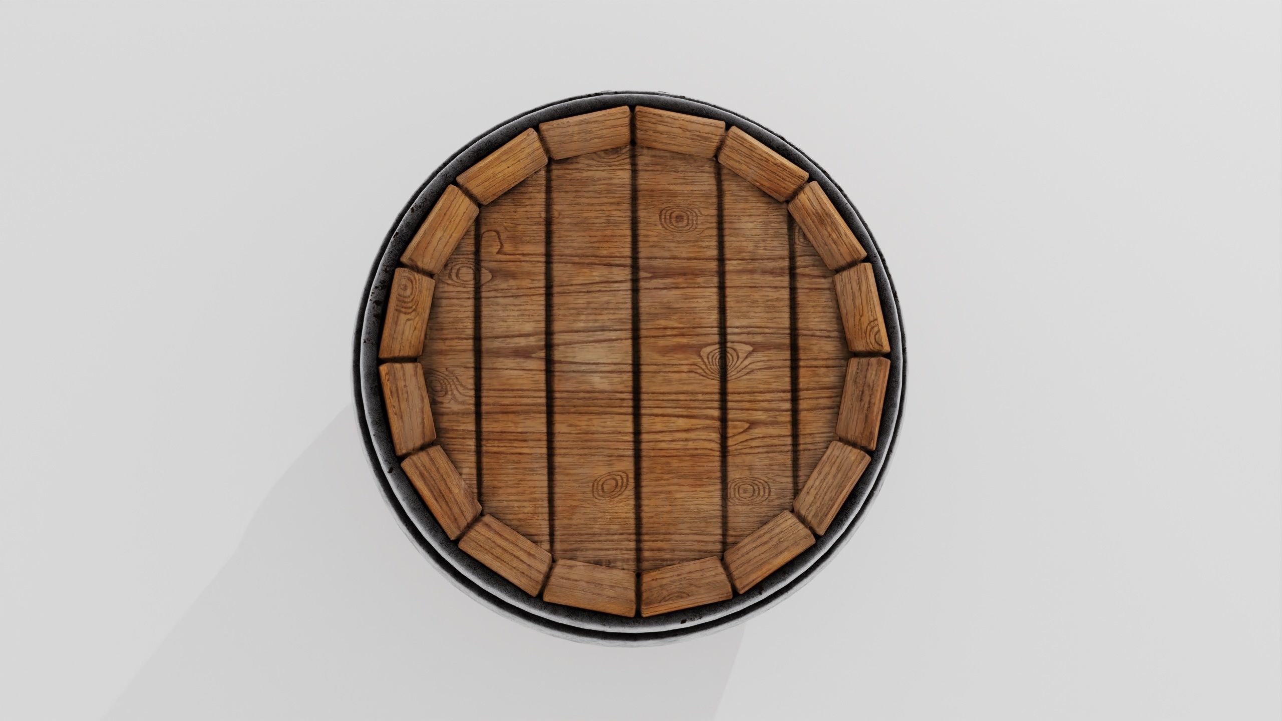 Wooden Barrel 3D model_20