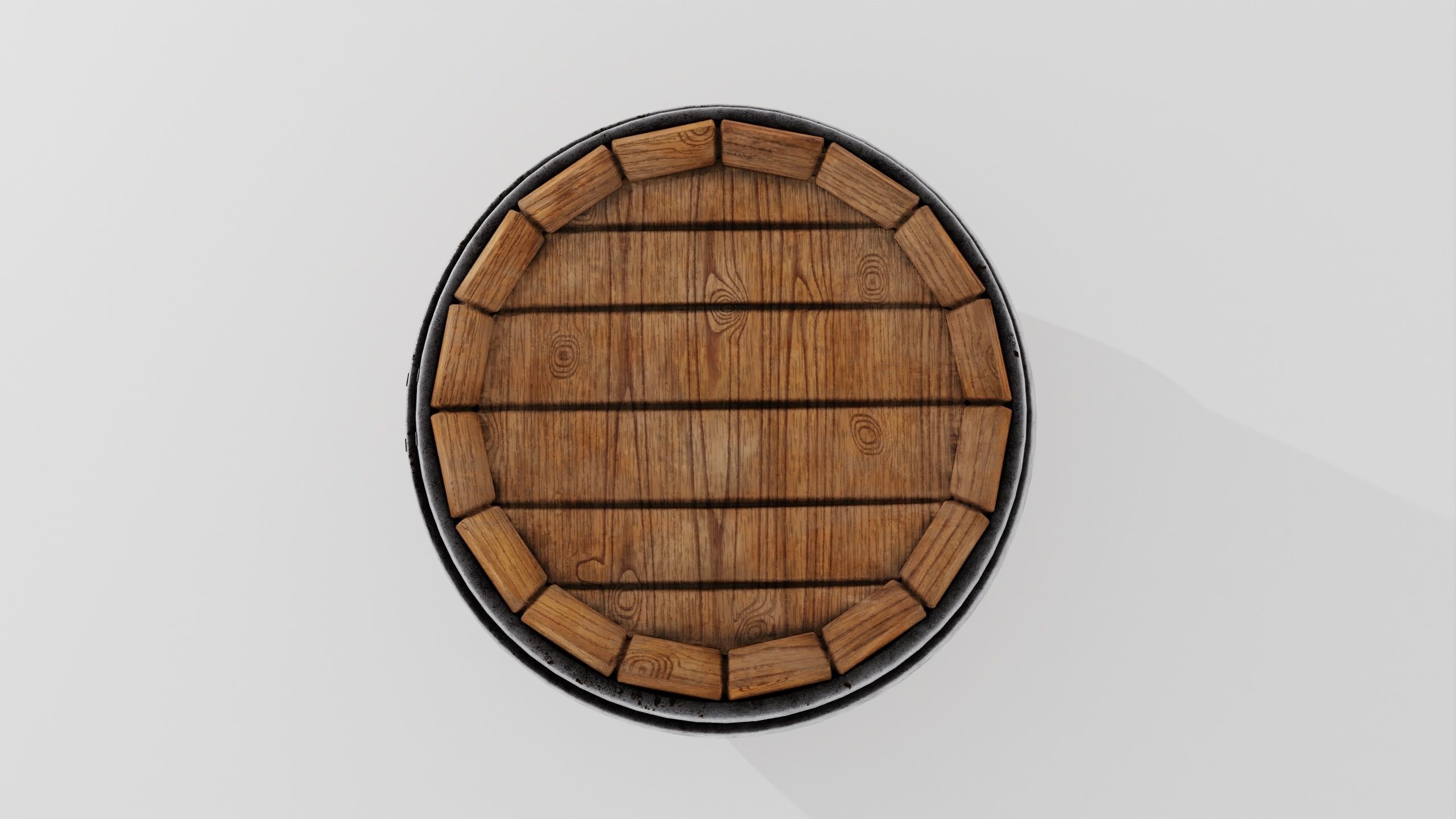 Wooden Barrel 3D model_18