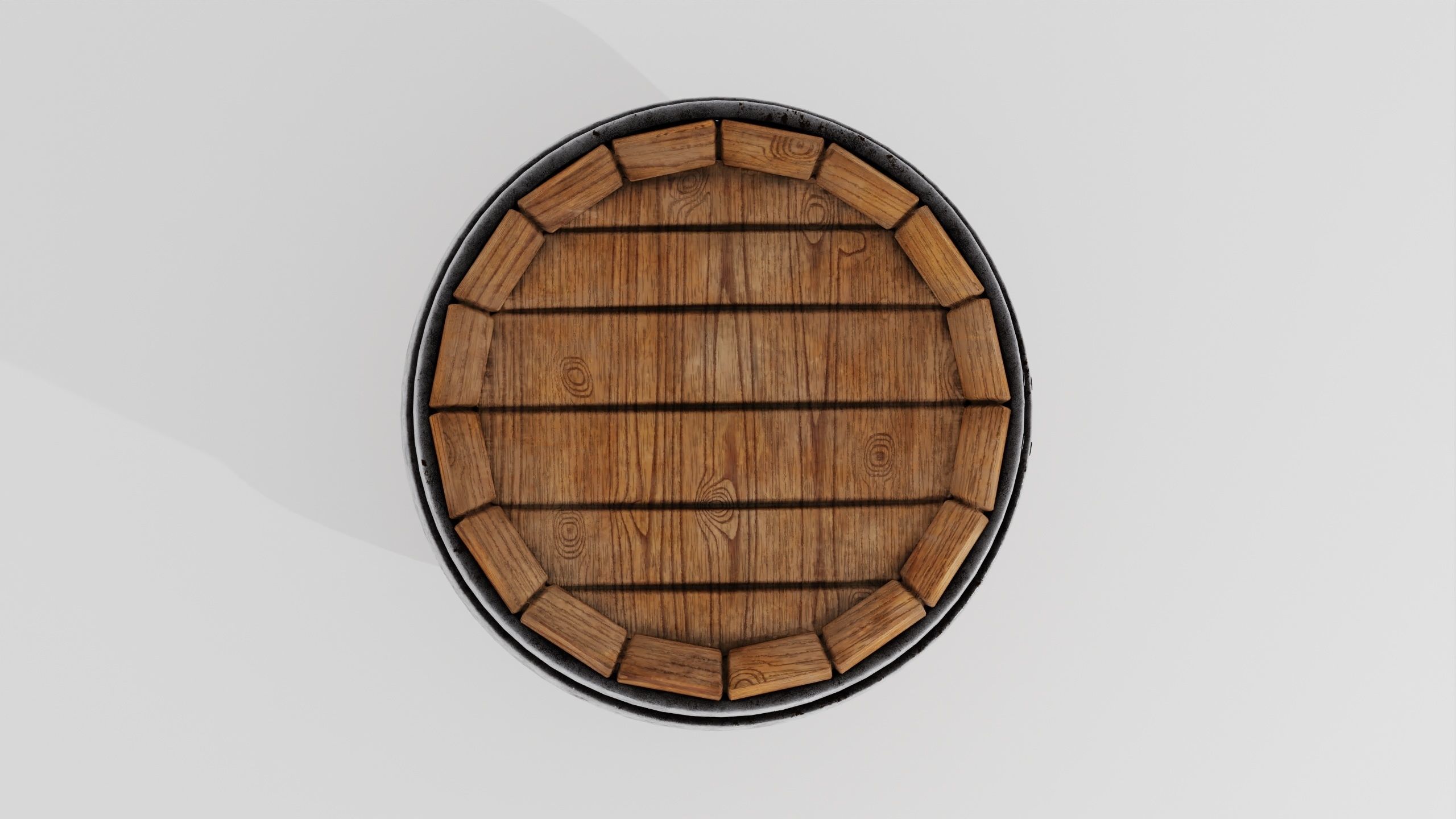 Wooden Barrel 3D model_22