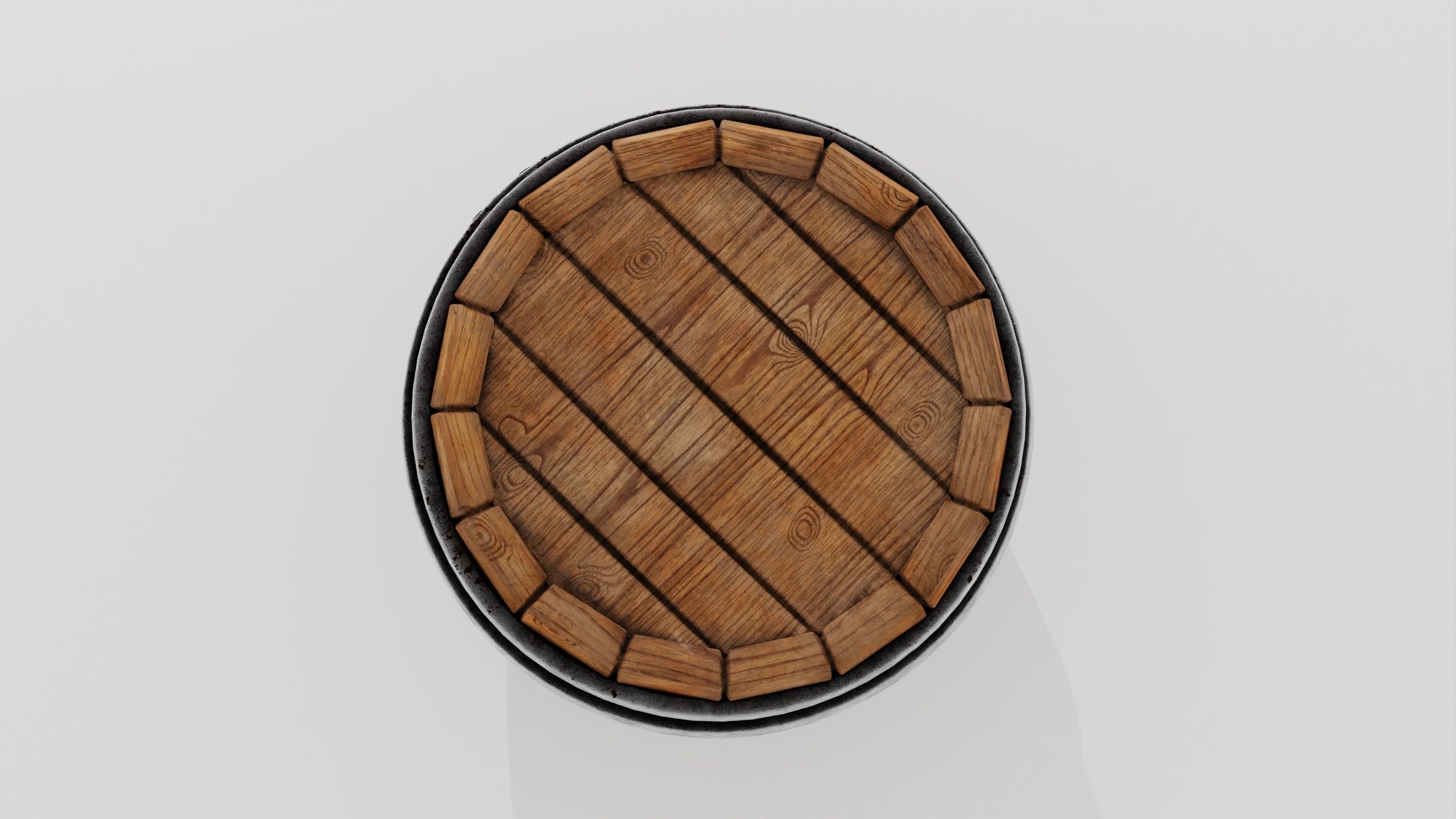 Wooden Barrel 3D model_19