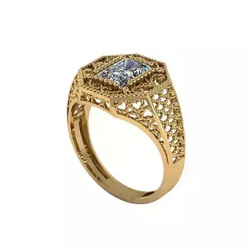 Man ring 3D printable for gold and silver