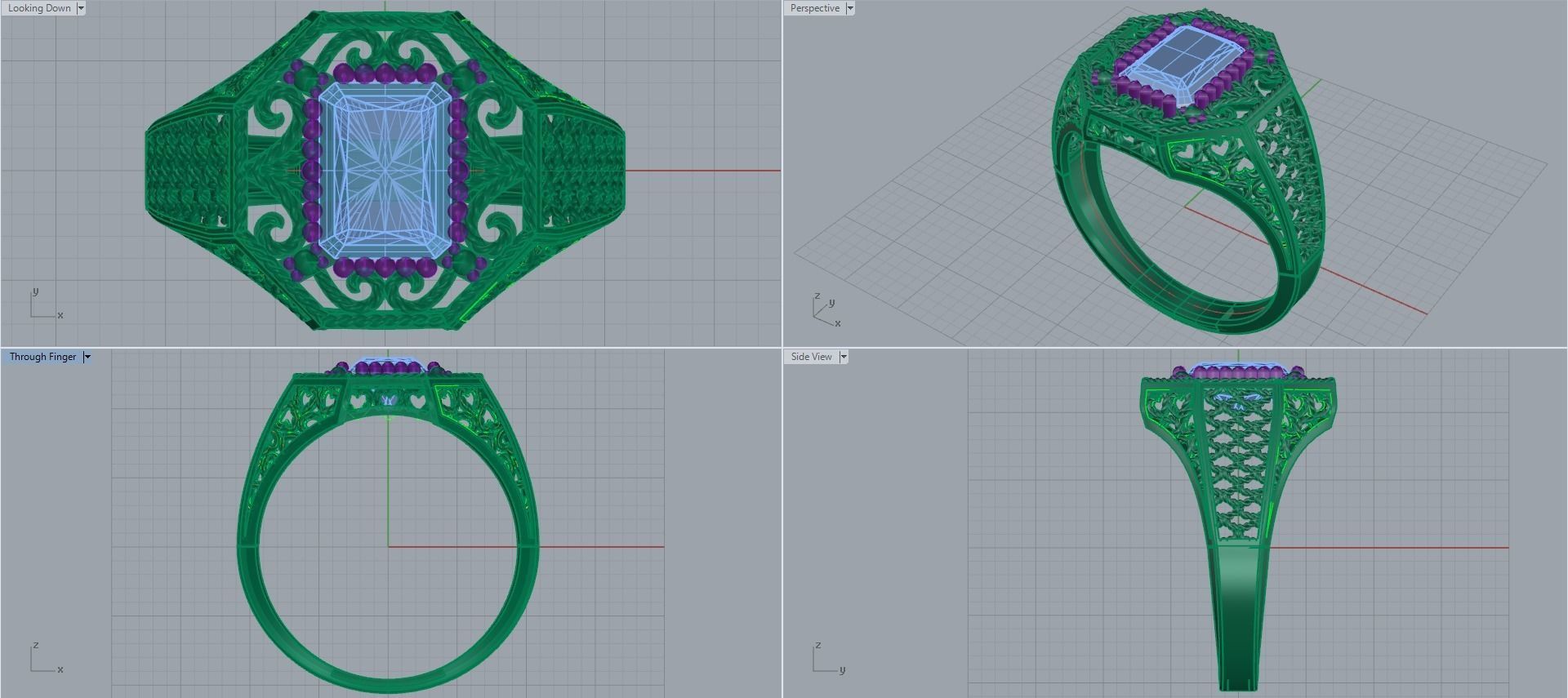 Man ring 3D printable for gold and silver 3D print model_2