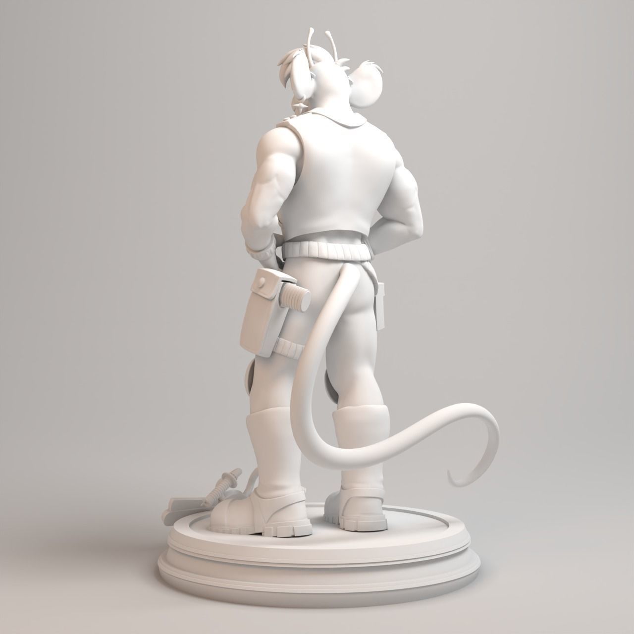 Biker Mice from Mars - Throttle Full Figure 3D print model_13