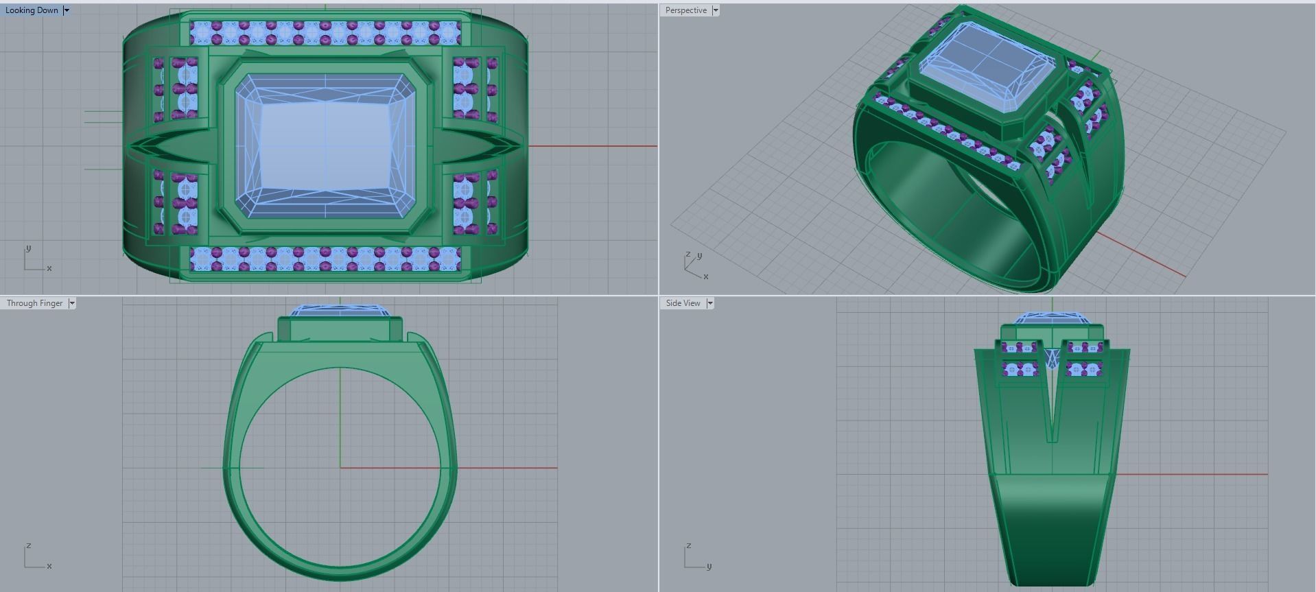 Man ring 3D printable for gold and silver 3D print model_2