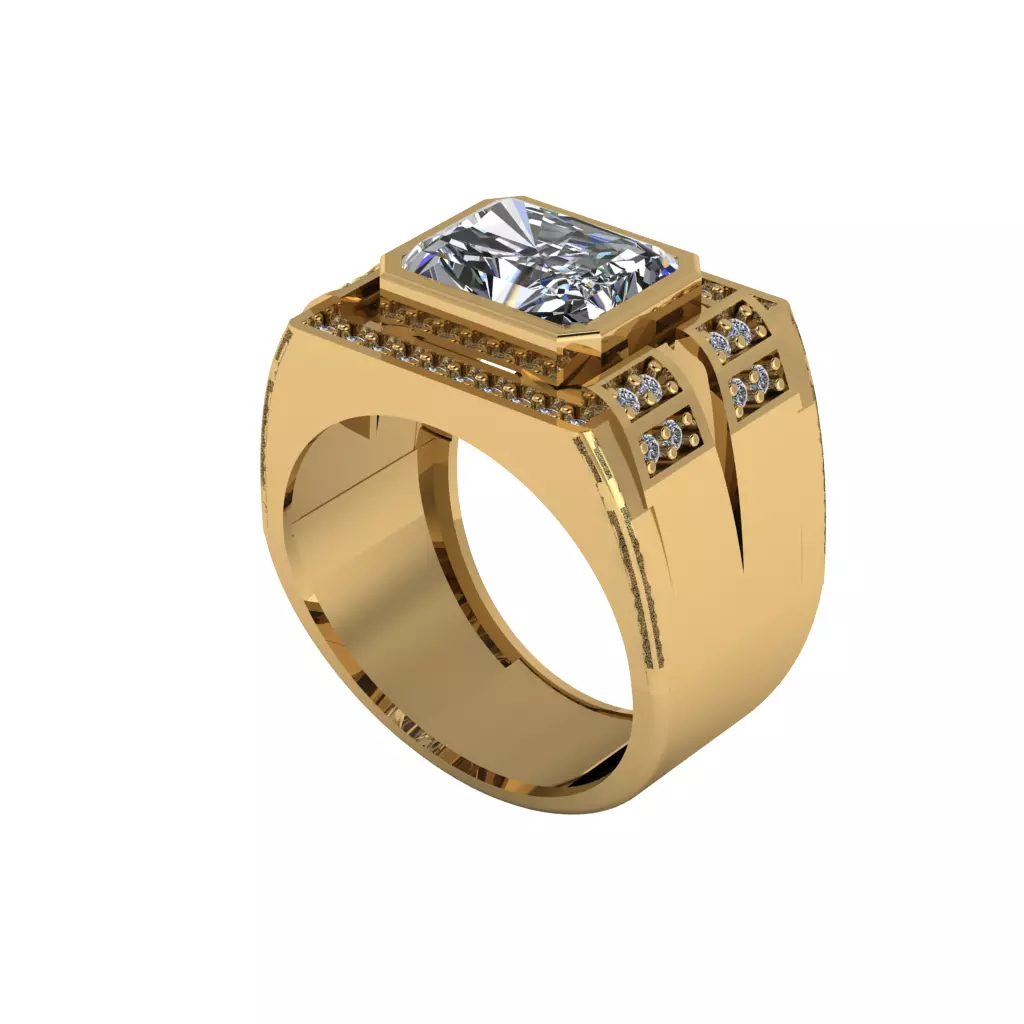 Man ring 3D printable for gold and silver 3D print model_0