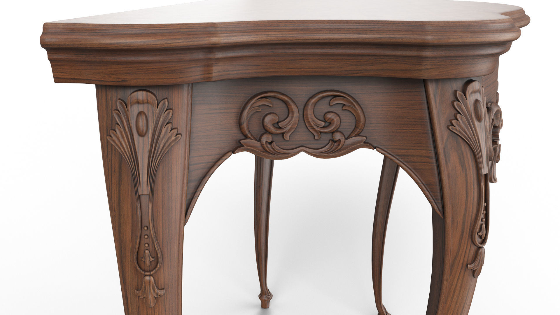 Wooden classic console table 01 01 3D model_6