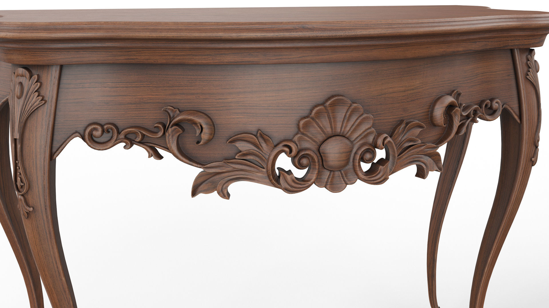 Wooden classic console table 01 01 3D model_4