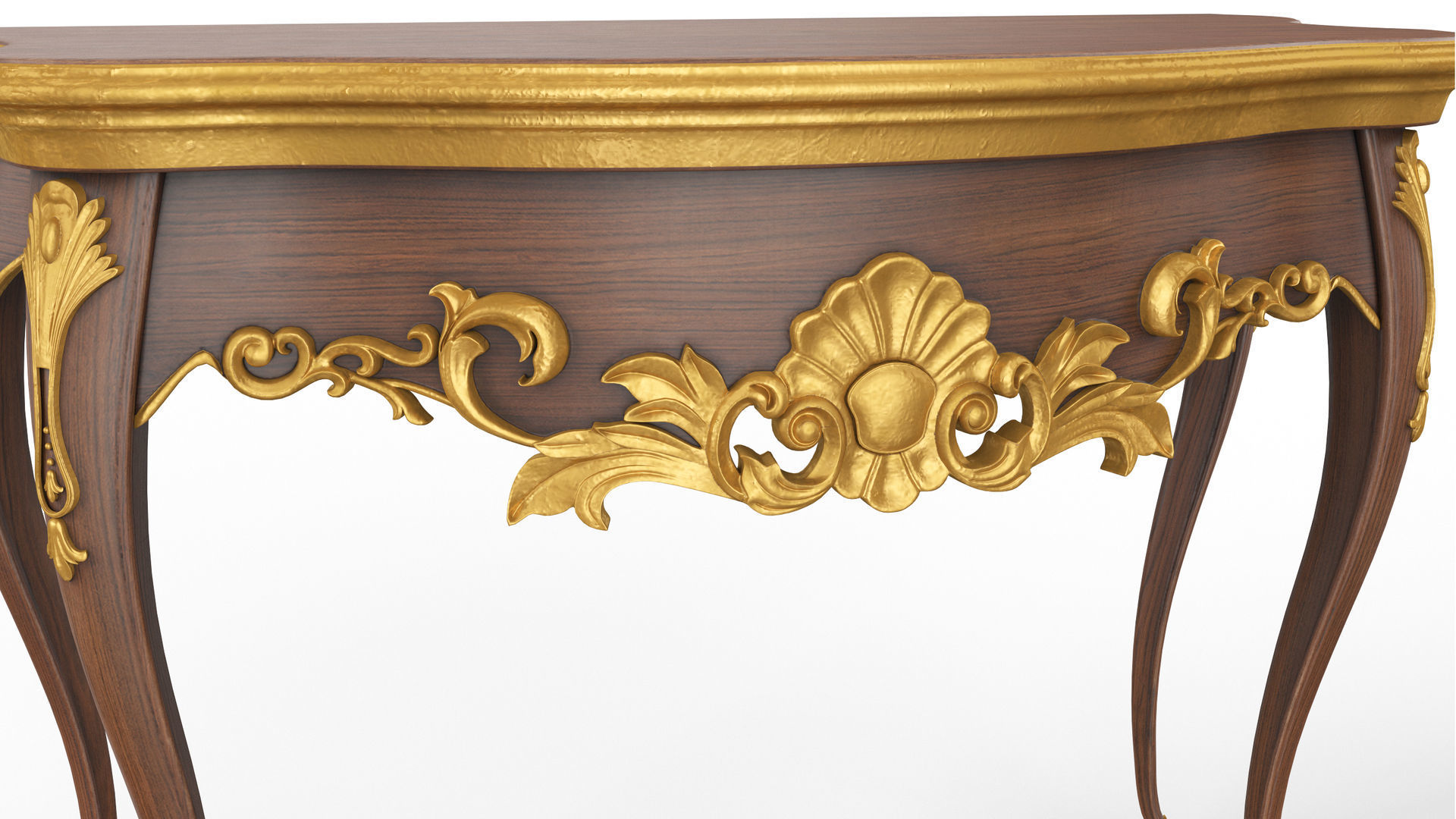 Wooden classic console table 01 01 3D model_11