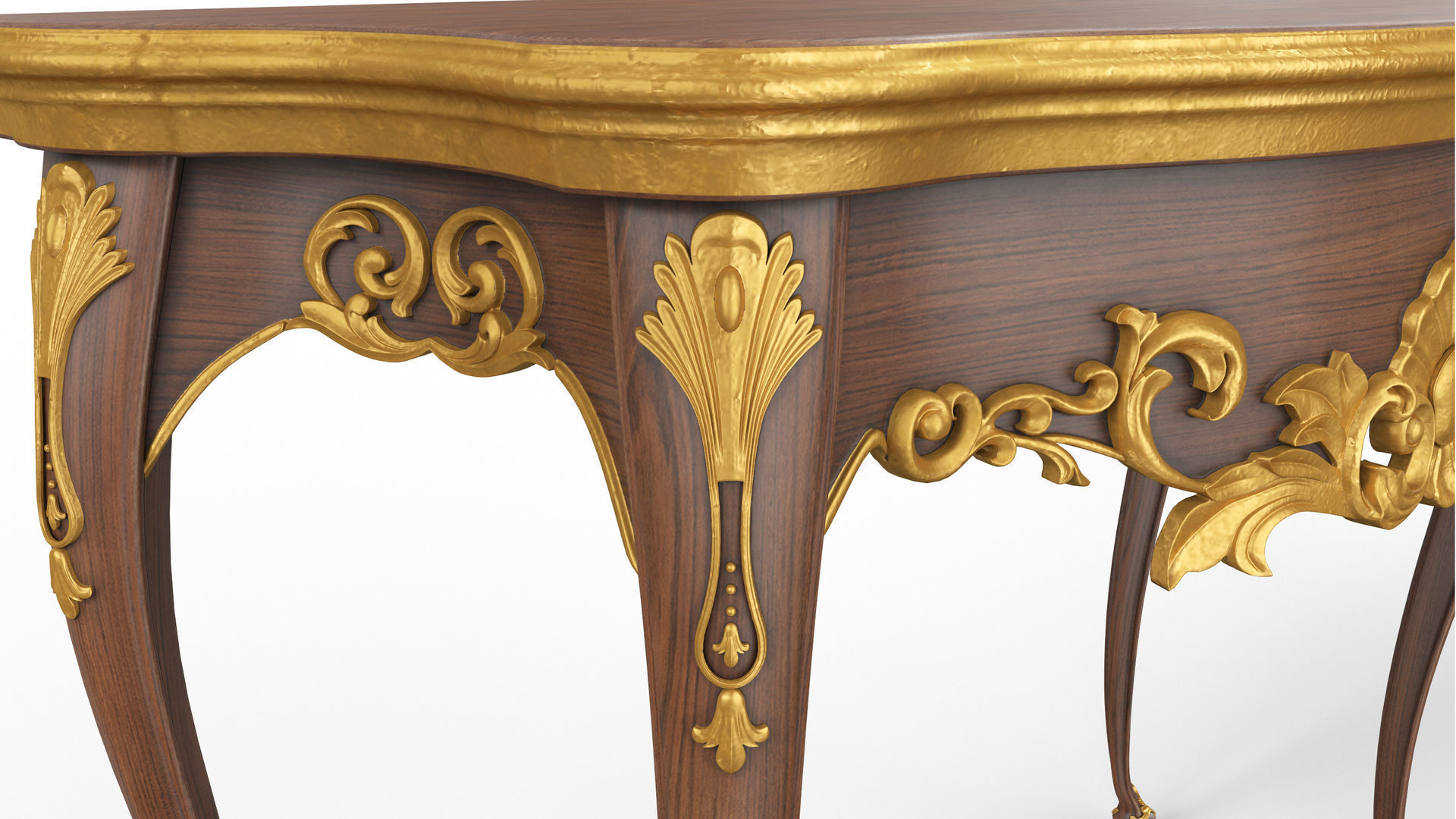 Wooden classic console table 01 01 3D model_12