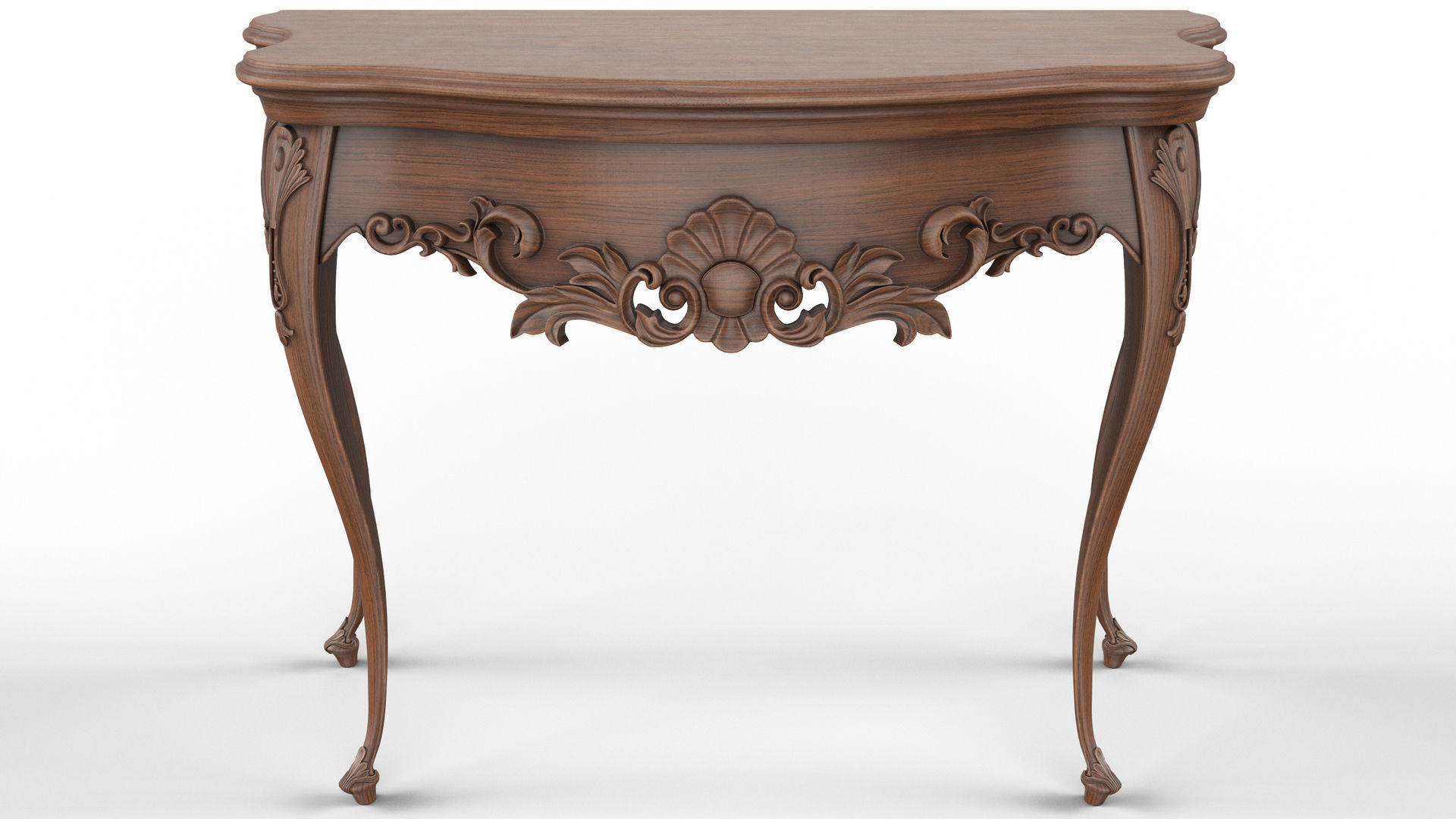 Wooden classic console table 01 01 3D model_1