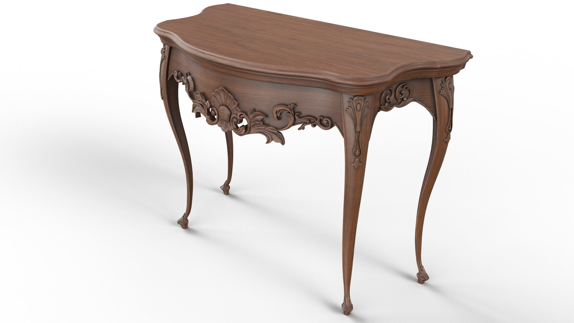 Wooden classic console table 01 01 3D model_3
