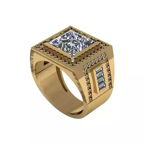 Man ring 3D printable for gold and silver