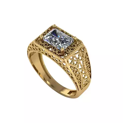 Man ring 3D printable for gold and silver