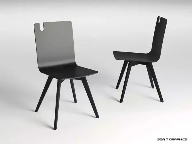 Plywood chair black