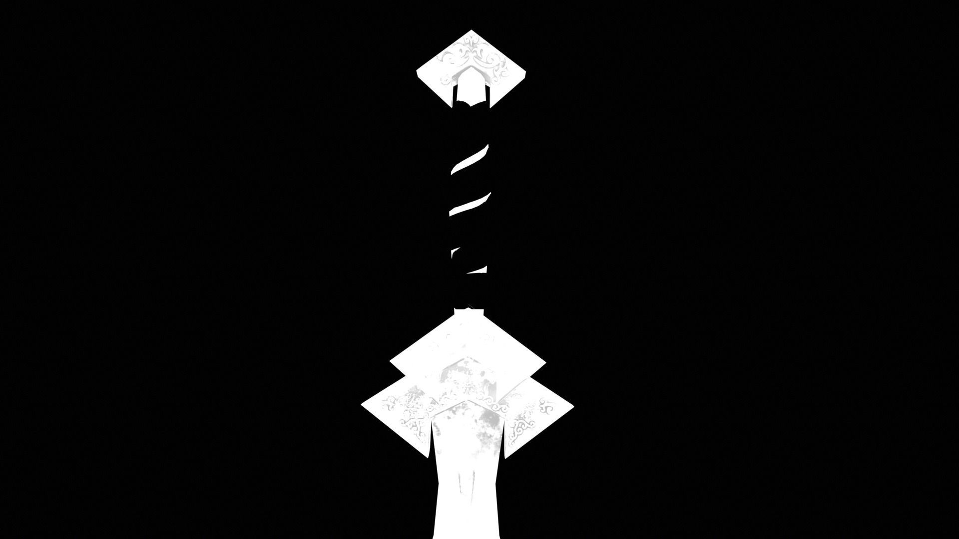 Mercenary Sword with PBR material Low-poly 3D model_19