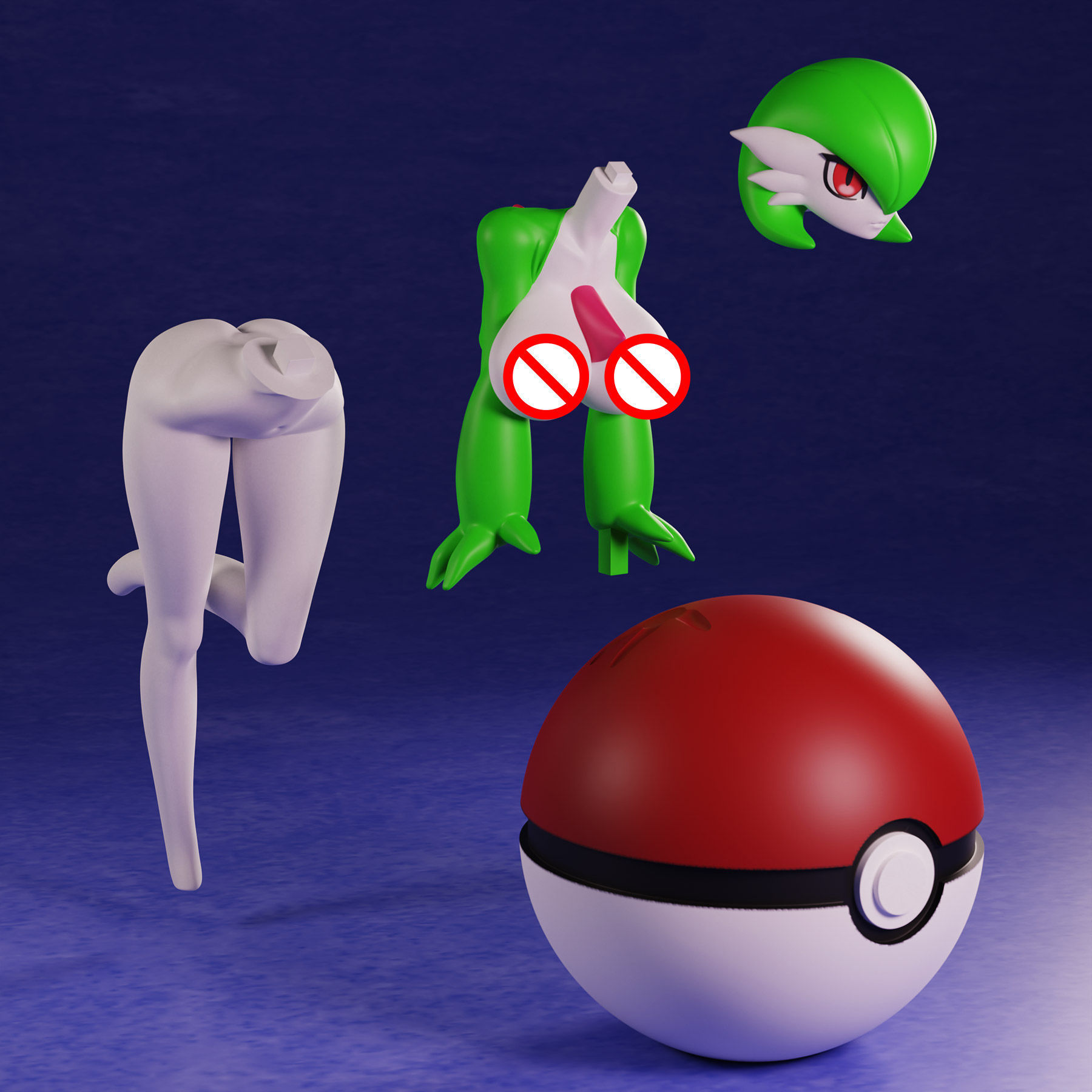 Pokemon Gardevoir R18 3D print model_12