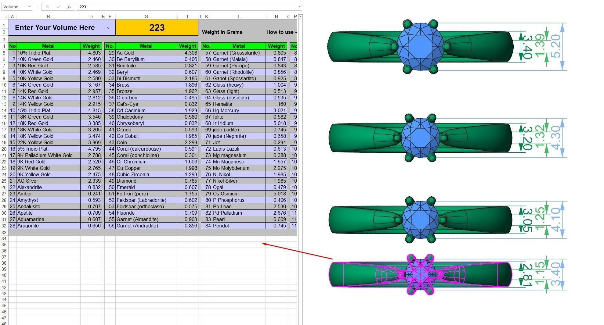 Solitaire ring N15 3D print model_44