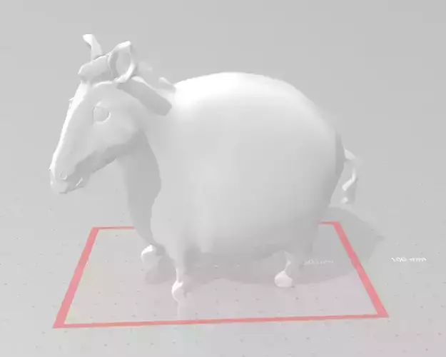 Fat Zebra Figurine Sculpture