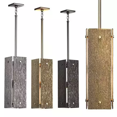 VOUVRAY RECTANGULAR PENDANT 19 3D model