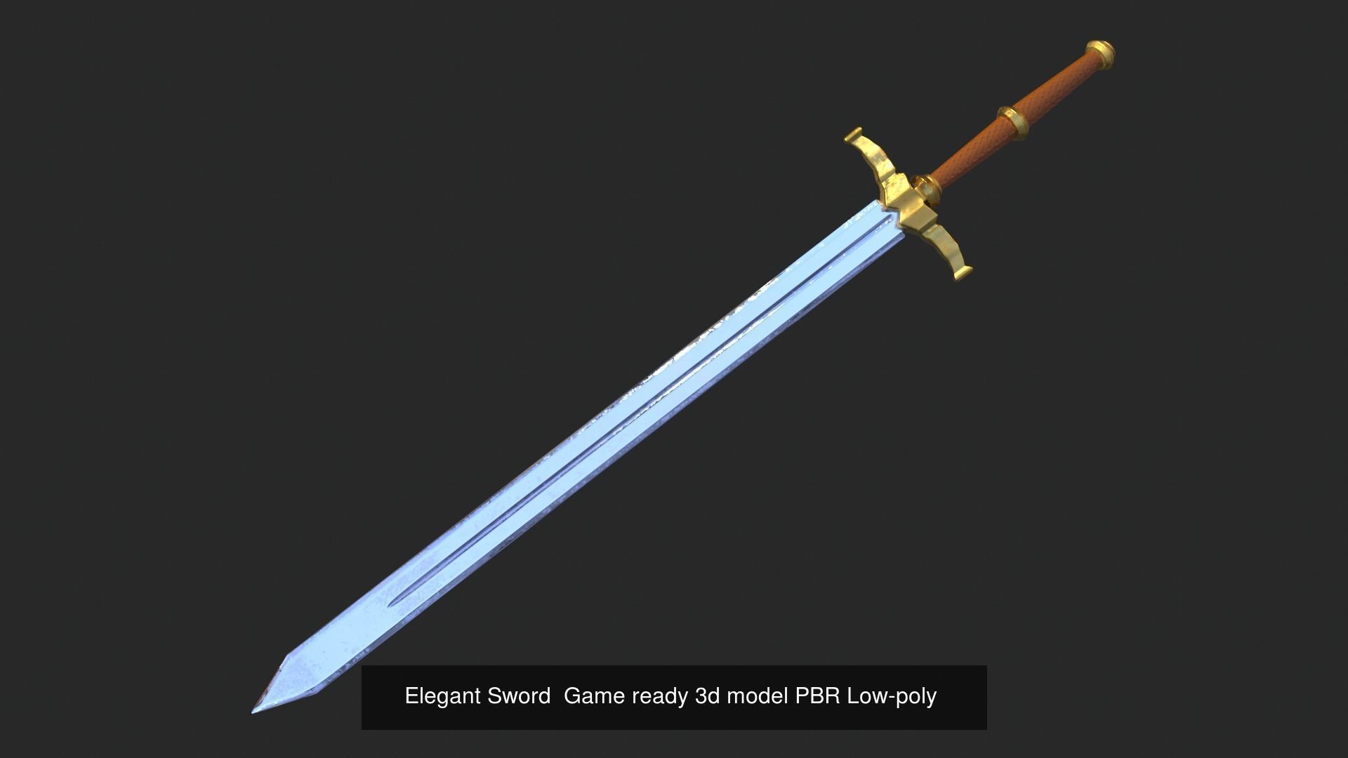 Swords with PBR material Game ready 3D Model Collection_7