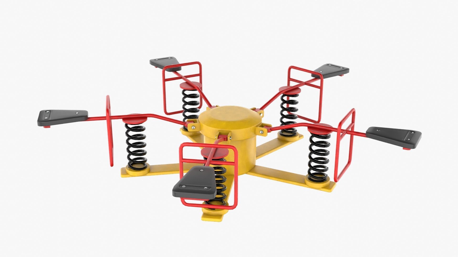 Spring Bouncer Low-poly 3D model_7