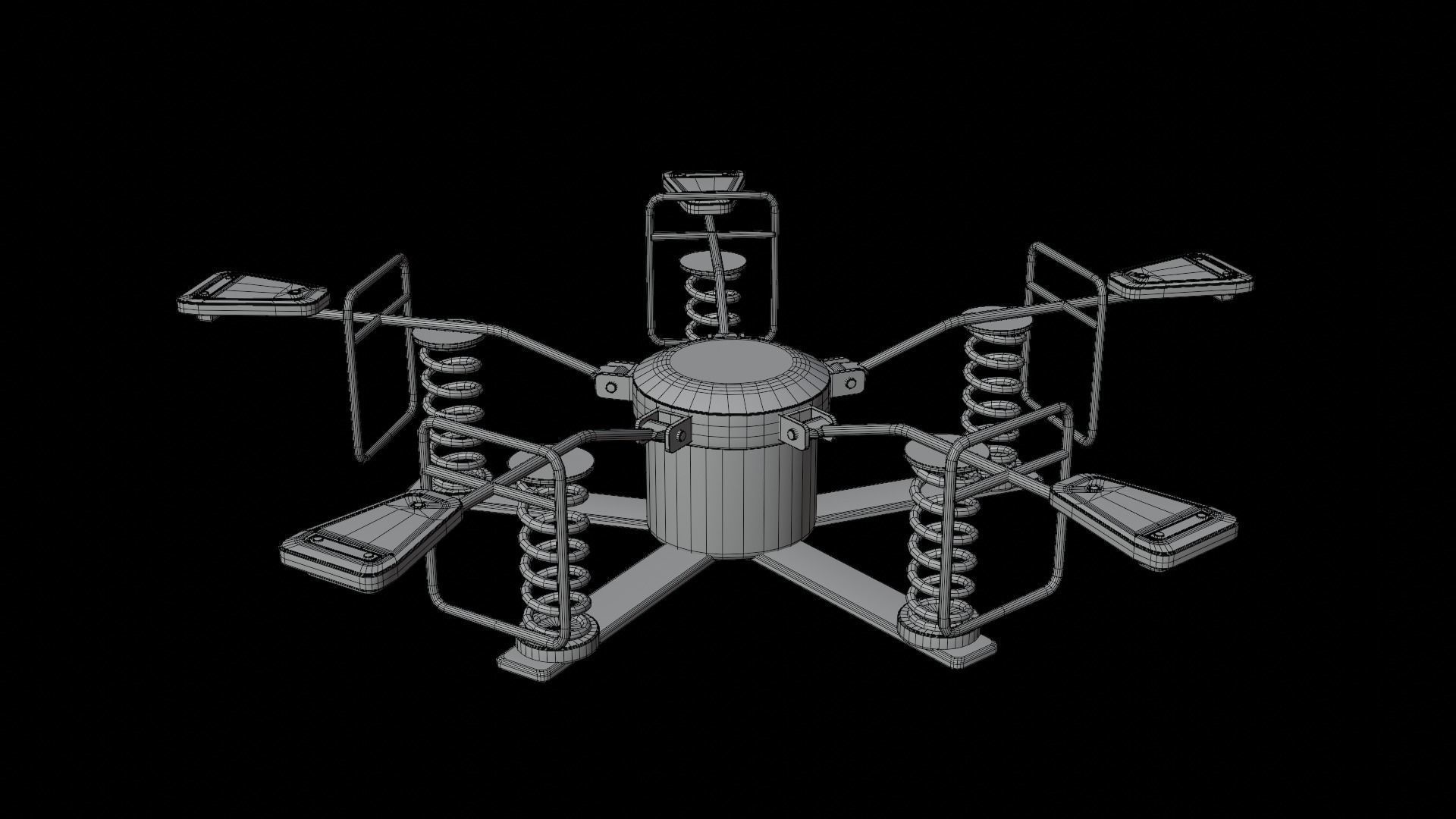 Spring Bouncer Low-poly 3D model_14