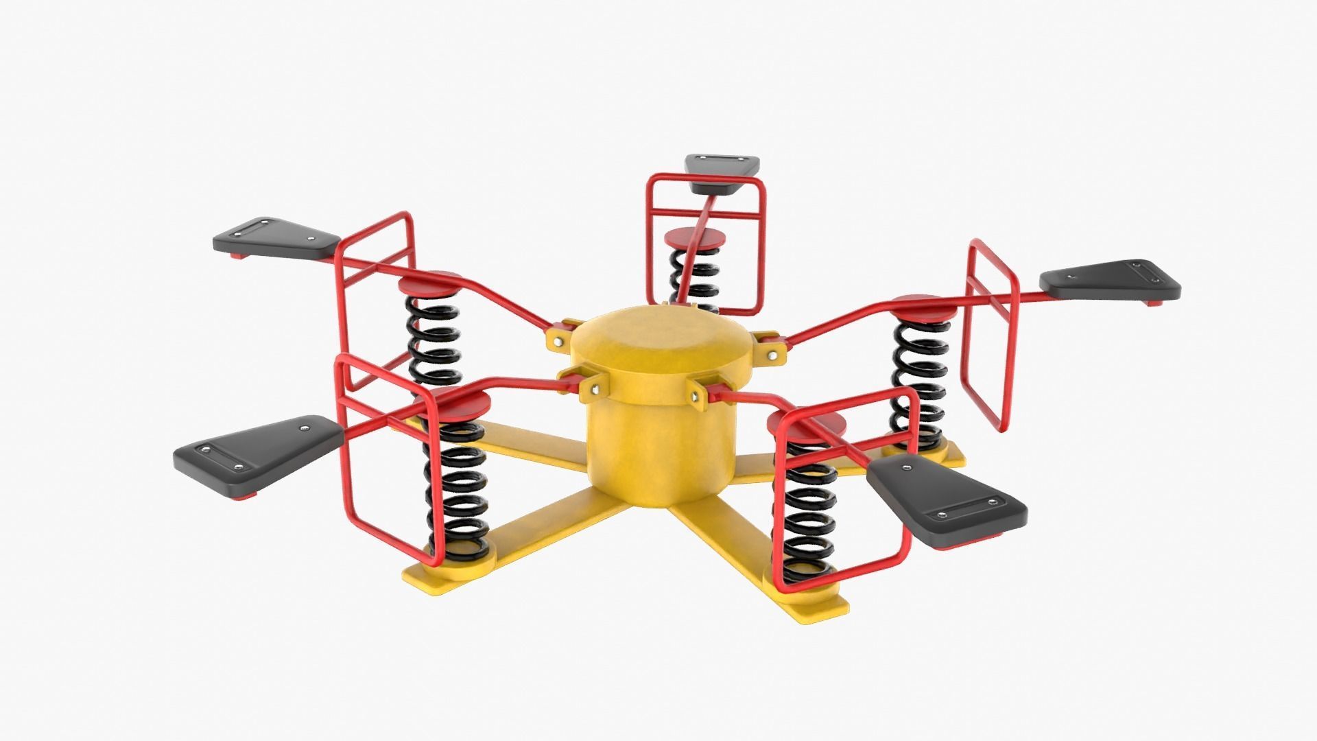 Spring Bouncer Low-poly 3D model_1