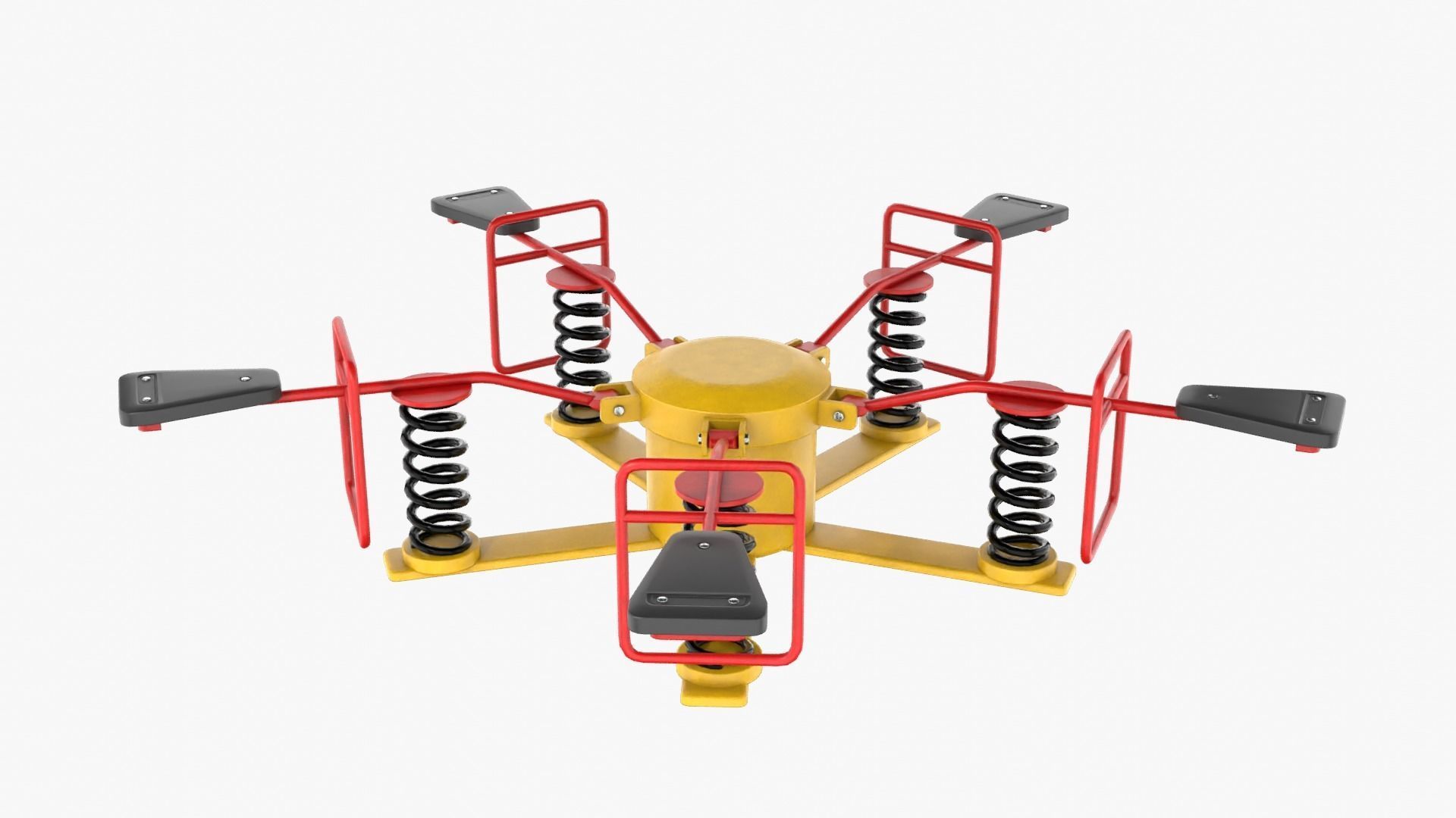 Spring Bouncer Low-poly 3D model_2