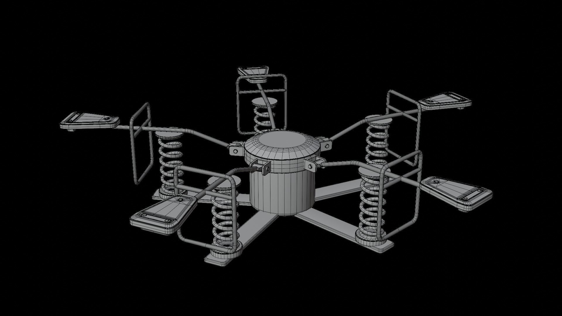 Spring Bouncer Low-poly 3D model_16