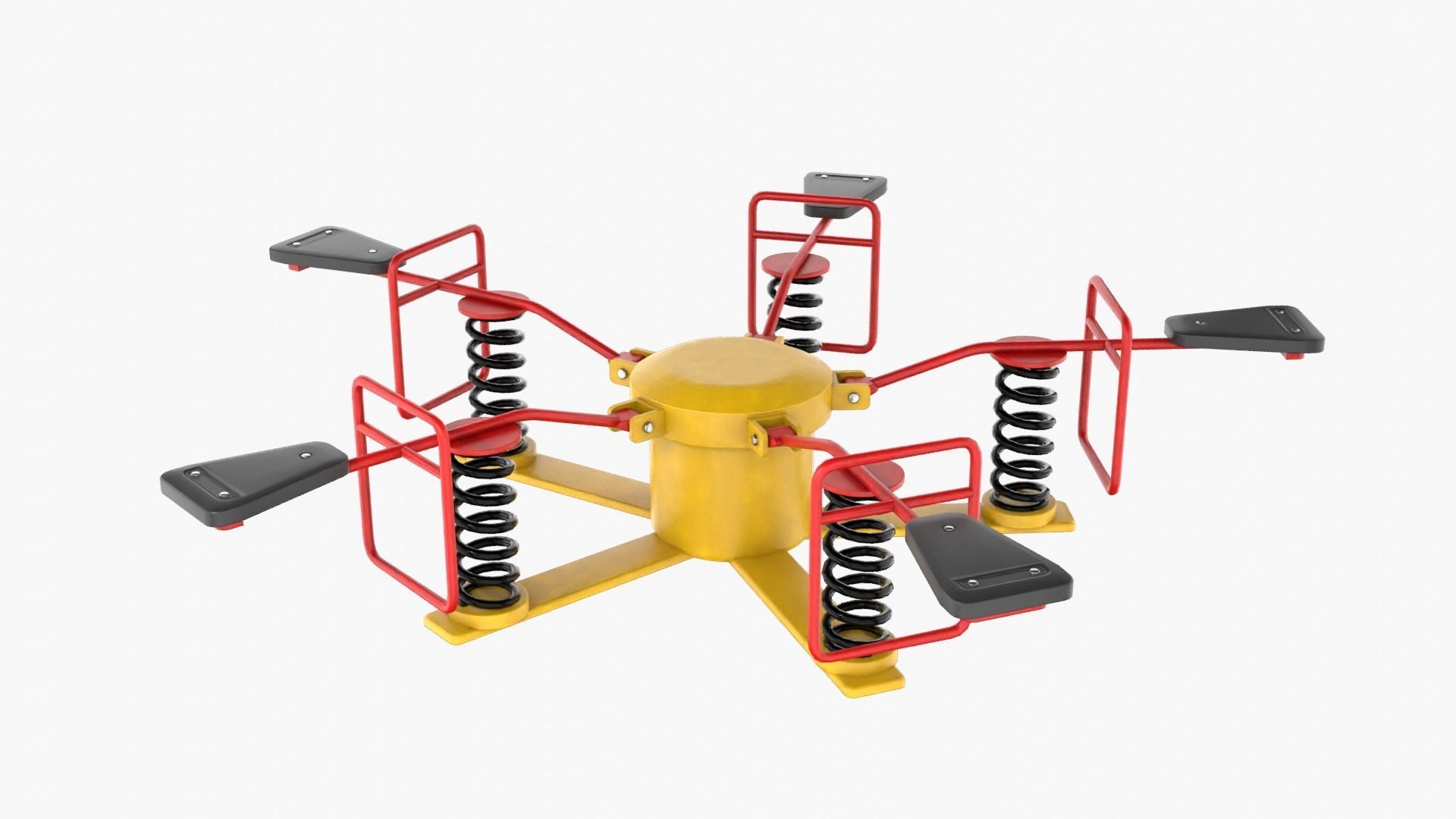 Spring Bouncer Low-poly 3D model_6