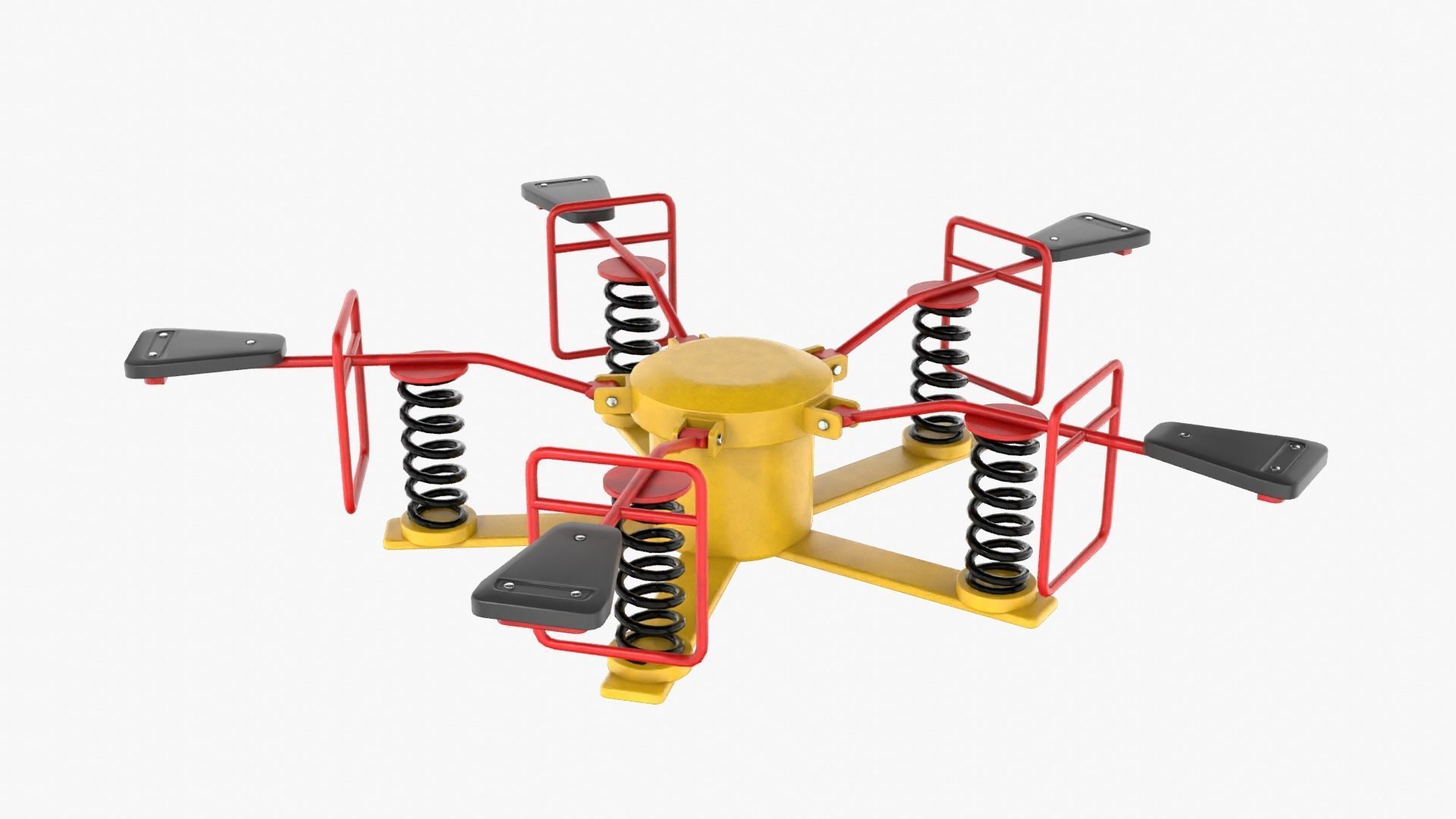 Spring Bouncer Low-poly 3D model_12