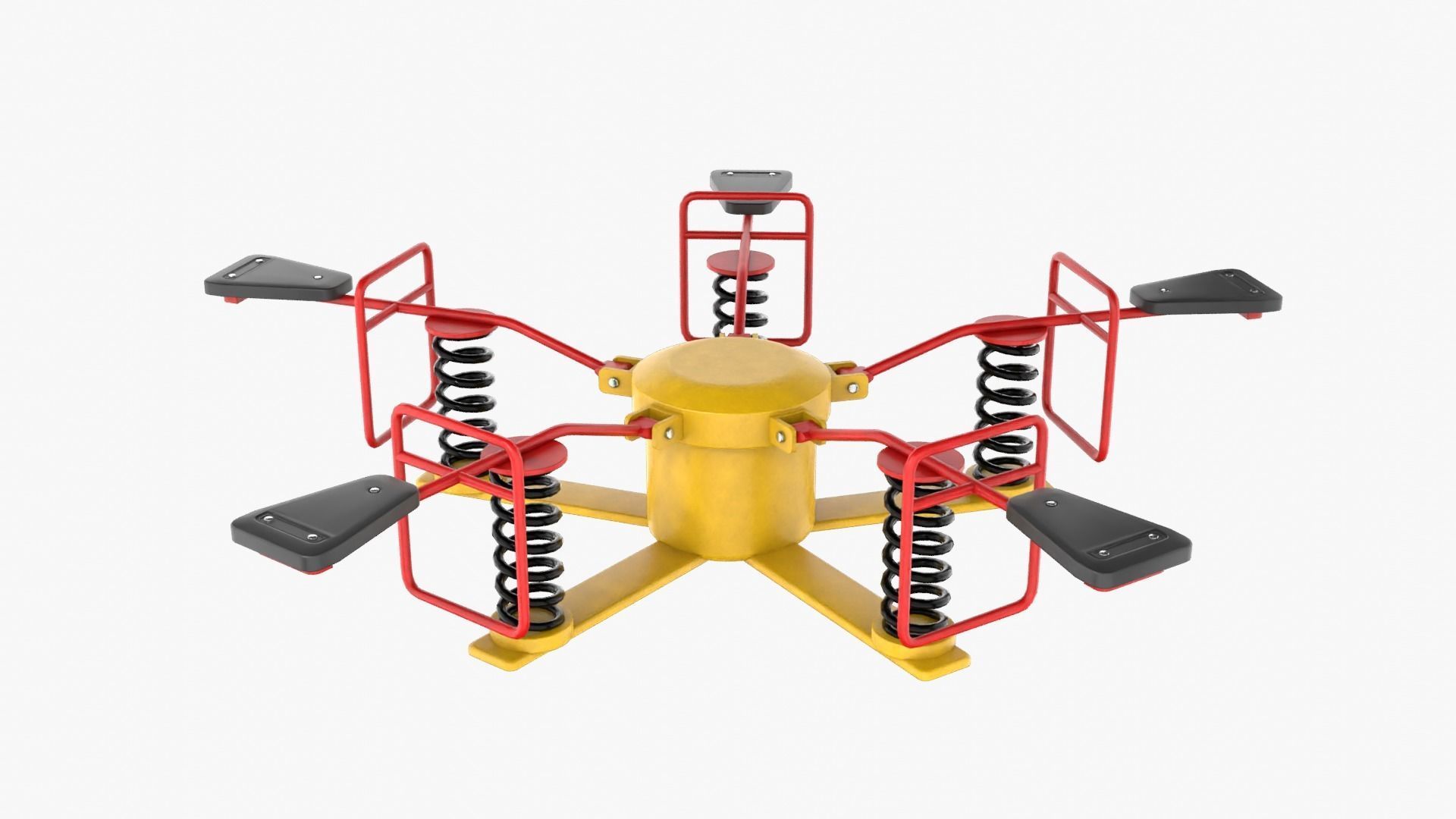 Spring Bouncer Low-poly 3D model_8