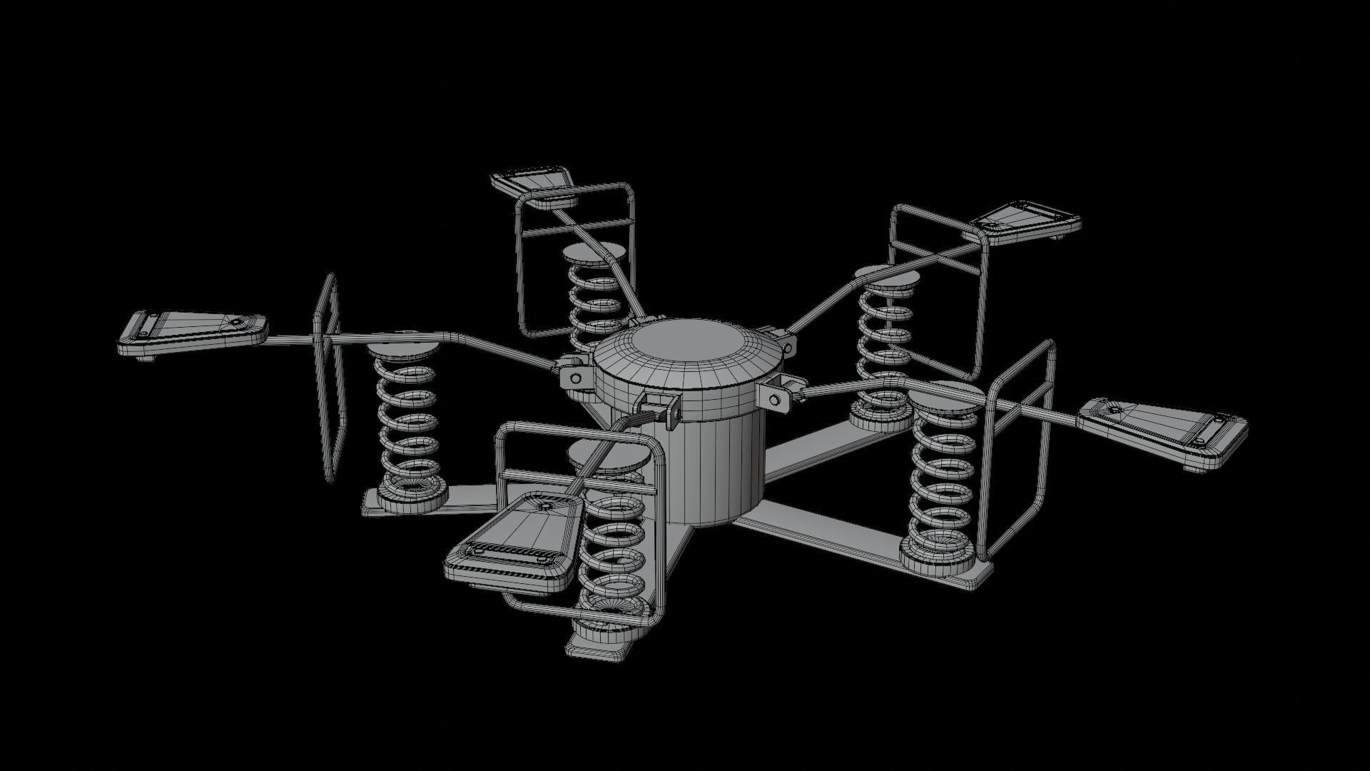 Spring Bouncer Low-poly 3D model_13