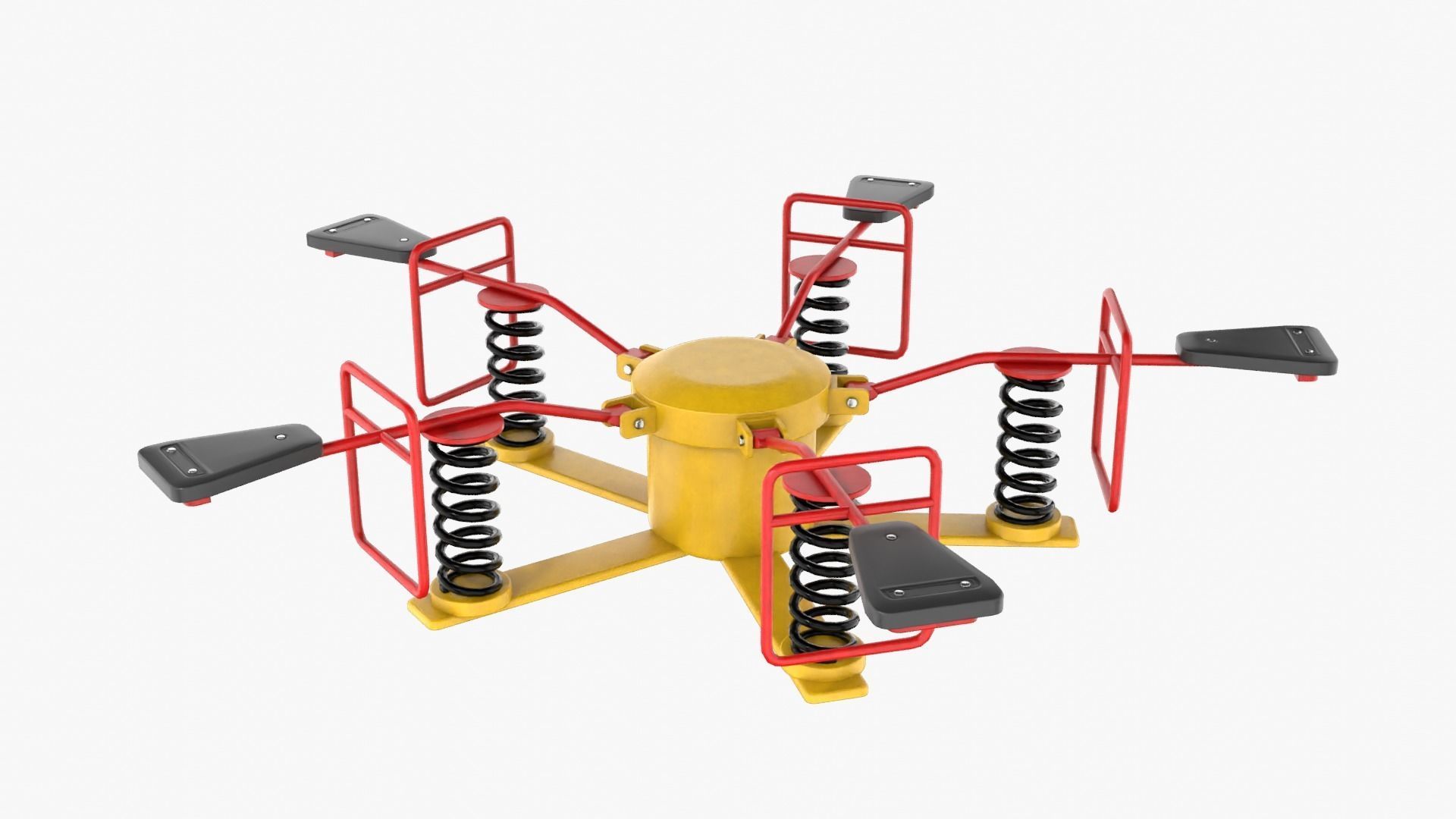 Spring Bouncer Low-poly 3D model_11