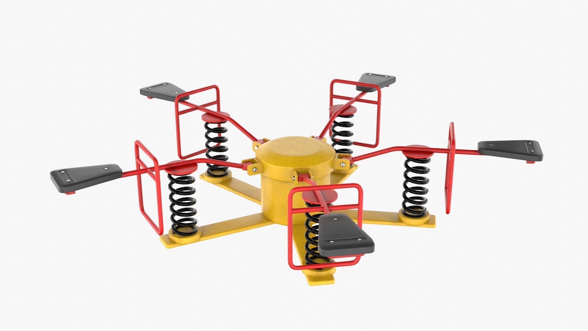 Spring Bouncer Low-poly 3D model_4