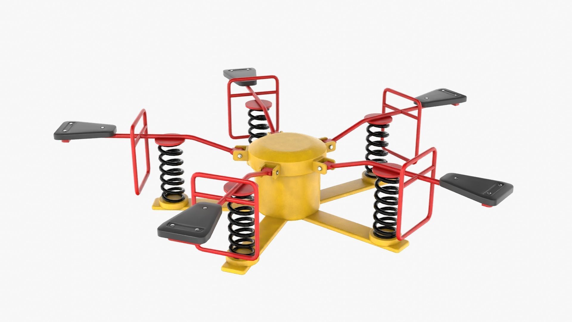 Spring Bouncer Low-poly 3D model_5