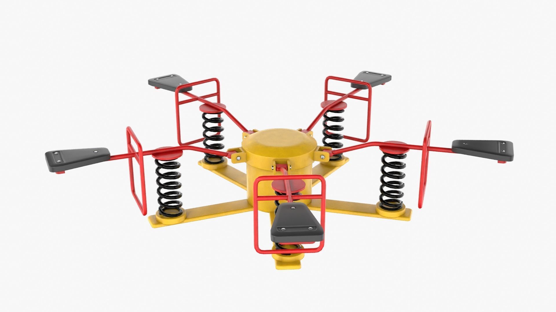 Spring Bouncer Low-poly 3D model_9