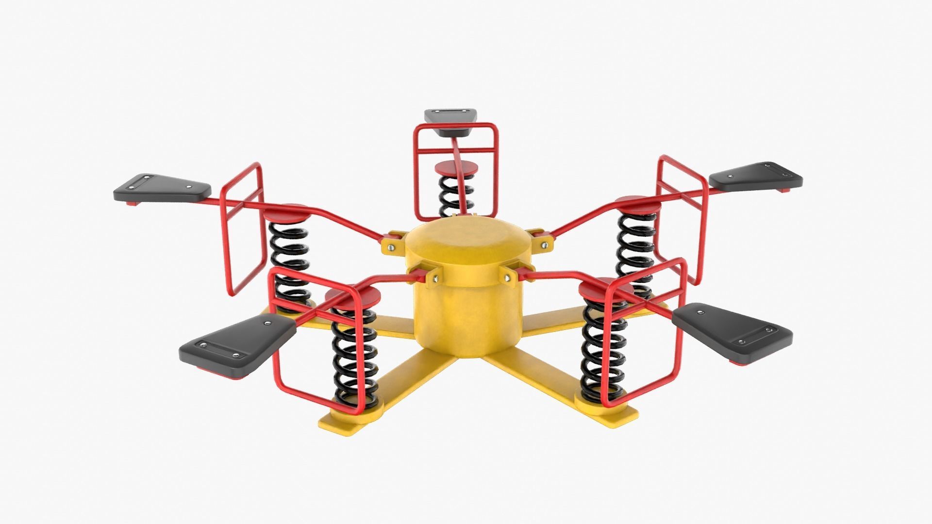 Spring Bouncer Low-poly 3D model_3