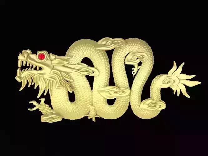 lucky chinese dragon for jewelry 3454
