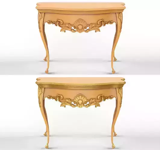 Wooden classic console table 01 03