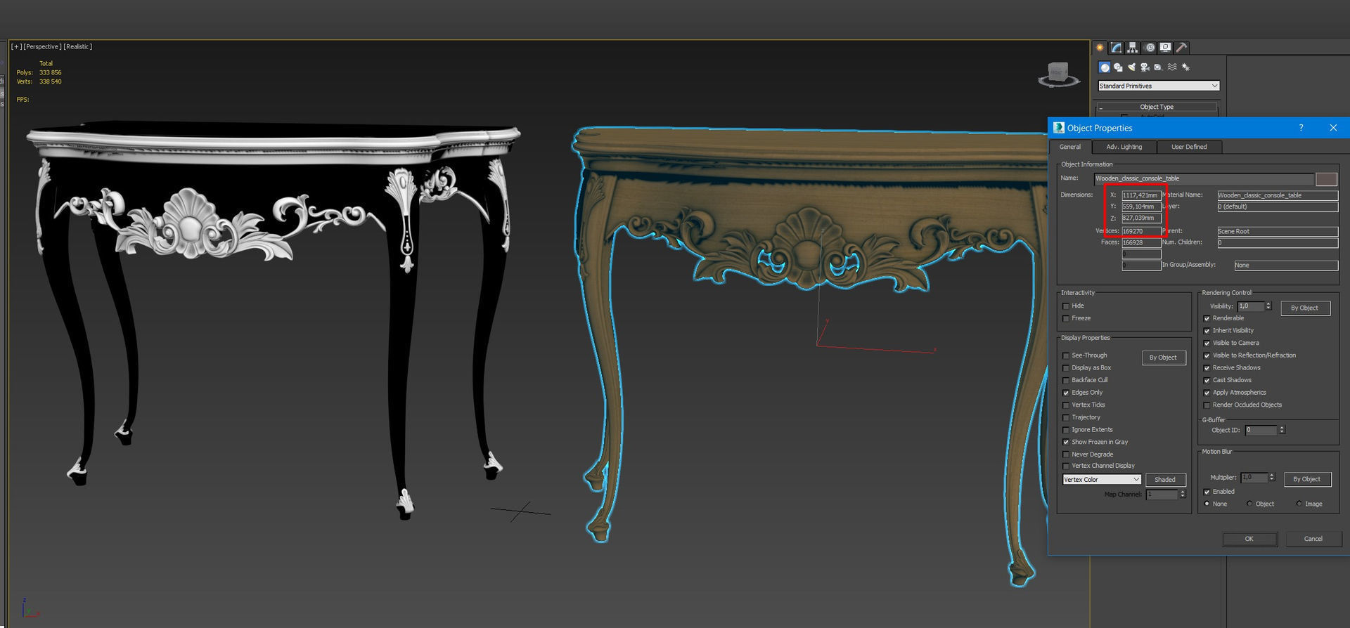 Wooden classic console table 01 03 3D model_26