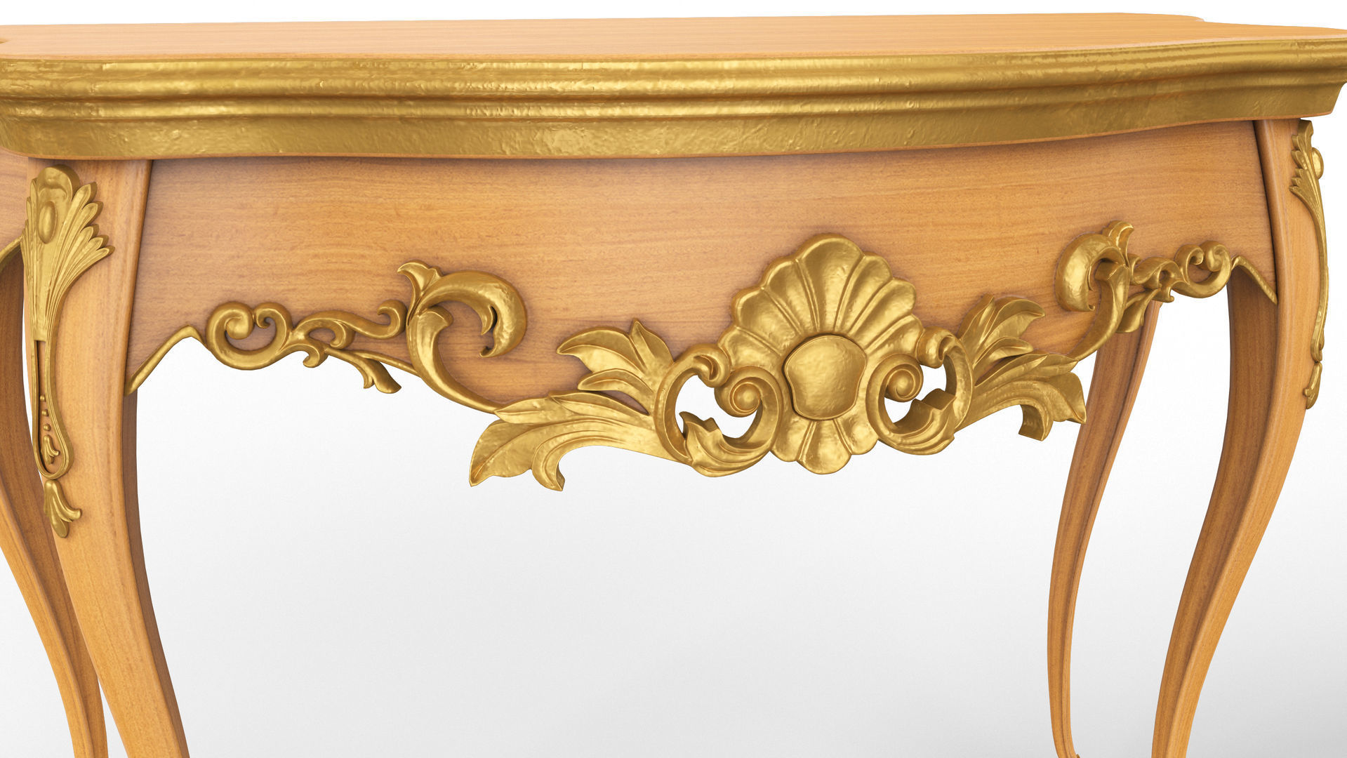 Wooden classic console table 01 03 3D model_12