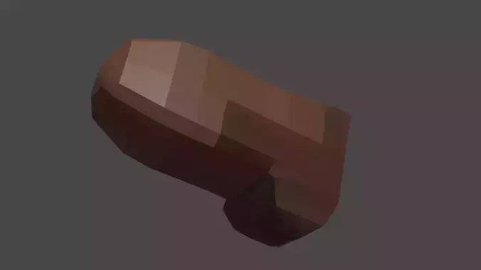 Minecraft penis 3d model Low-poly 3D model