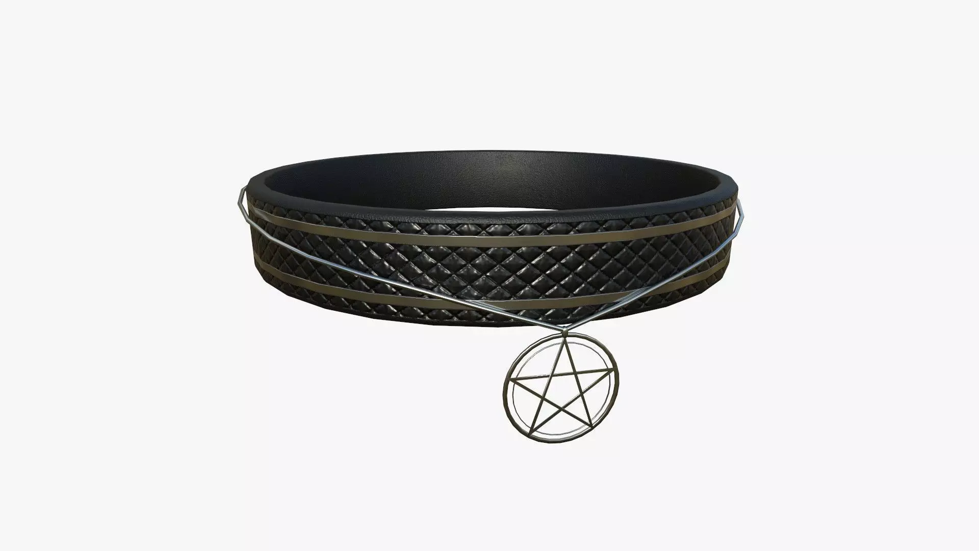 Gothic Collar D01 Black Silver - Character Fashion Design Low-poly 3D model
